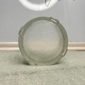 Clear Textured Crystal Glass Dish